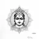 krishna flute tattoo design idea