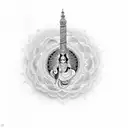 krishna flute tattoo design idea