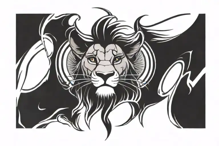 Simba movie king tattoo design idea