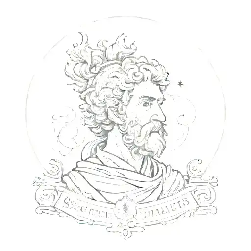 Design a dotwork tattoo featuring a quote from a famous stoic philosopher like Seneca or Marcus Aurelius tattoo design idea