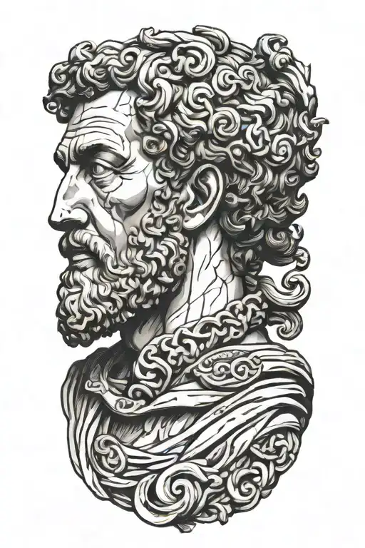 stoic virtues marcus aurelius tattoo design idea