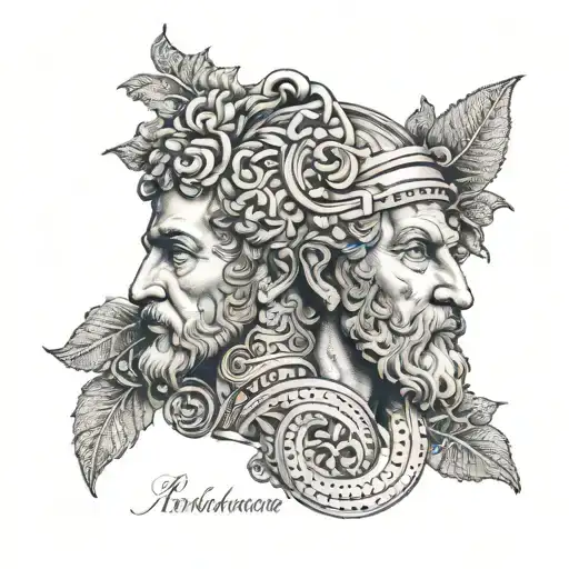Design a dotwork tattoo featuring a quote from a famous stoic philosopher like Seneca or Marcus Aurelius tattoo design idea
