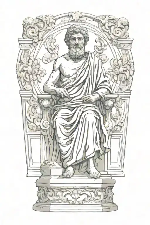 stoic philosophy tattoo design idea