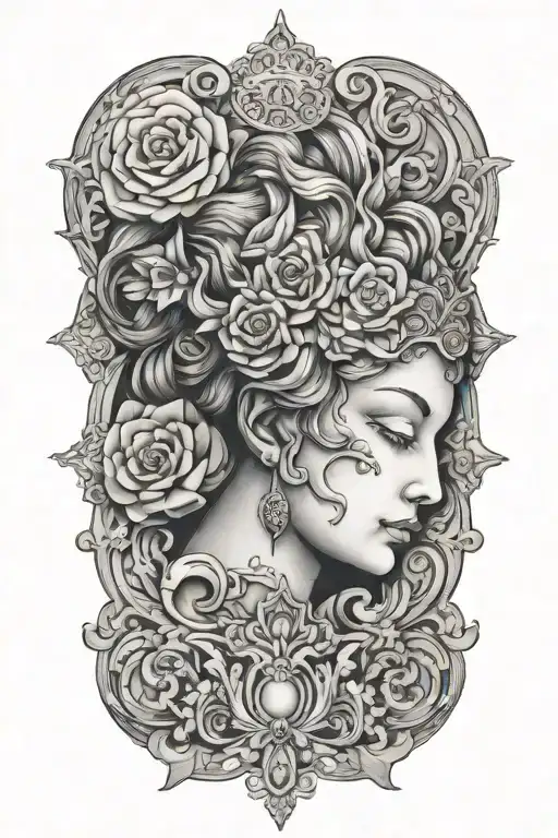 stoic virtues tattoo design idea