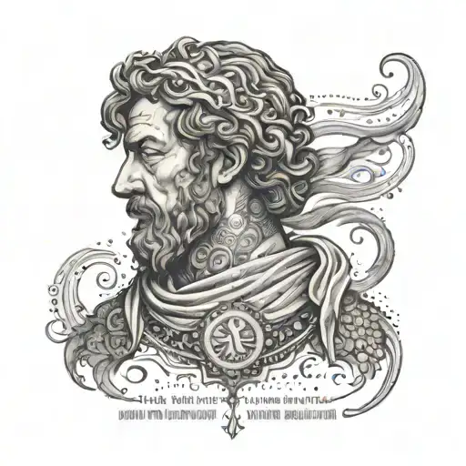 Design a dotwork tattoo featuring a quote from a famous stoic philosopher like Seneca or Marcus Aurelius tattoo design idea