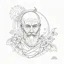 Design a dotwork tattoo featuring a quote from a famous stoic philosopher like Seneca or Marcus Aurelius tattoo design idea