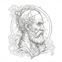 Design a dotwork tattoo featuring a quote from a famous stoic philosopher like Seneca or Marcus Aurelius tattoo design idea