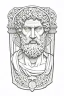 stoic philosophy tattoo design idea