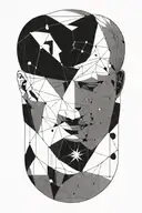 Incorporate stoic symbols like the Greek philosopher's face or the stoic virtues (wisdom, courage, justice, temperance) into a minimalist blackwork design tattoo design idea