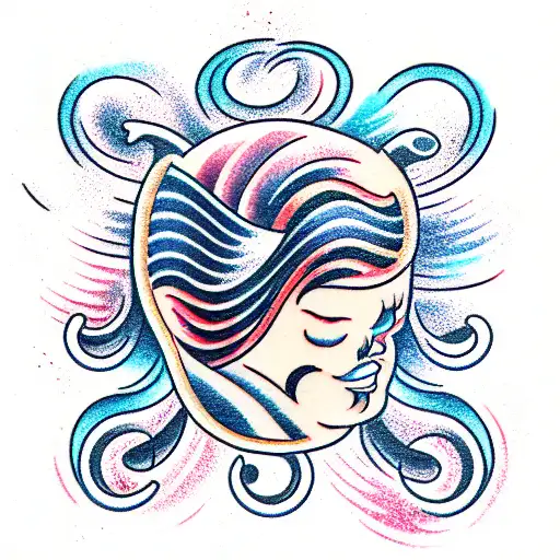 Ocean Wave tattoo design idea