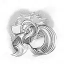 Ocean Wave tattoo design idea