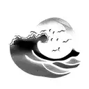 Ocean Wave tattoo design idea
