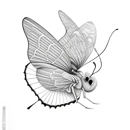 sharp butterfly japanese  tattoo design idea