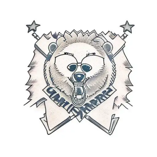 ghetto bear tattoo design idea