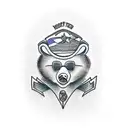 ghetto bear tattoo design idea