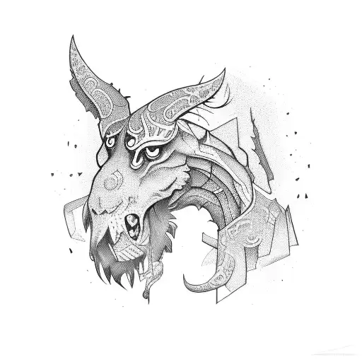 break the rules doodle tattoo design idea