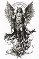 st michael archangel tattoo design idea