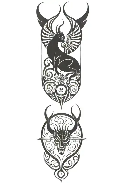 Winged Demon tattoo design idea
