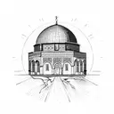 dome of the rock tattoo design idea