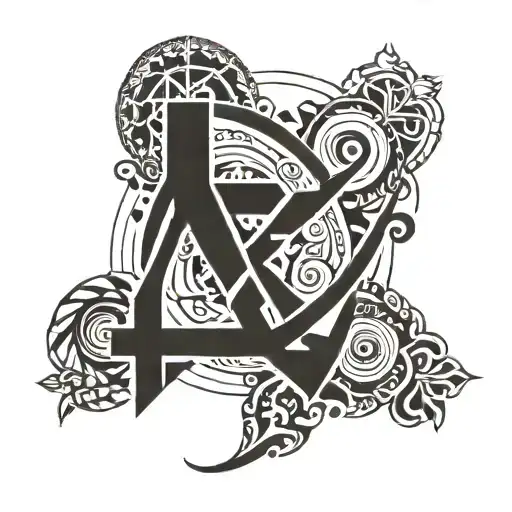 A tattoo design incorporating Scandinavian runes for luck, love, success, and strength of spirit in a sleek and modern font tattoo design idea