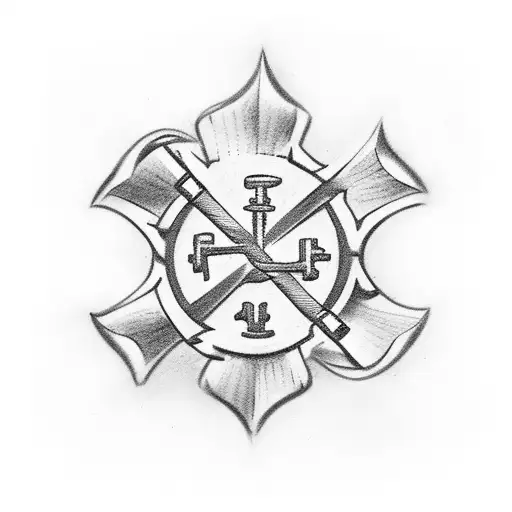 Celtic Cross Firefighter Tattoo