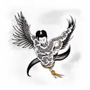 Icarus falling tattoo design idea