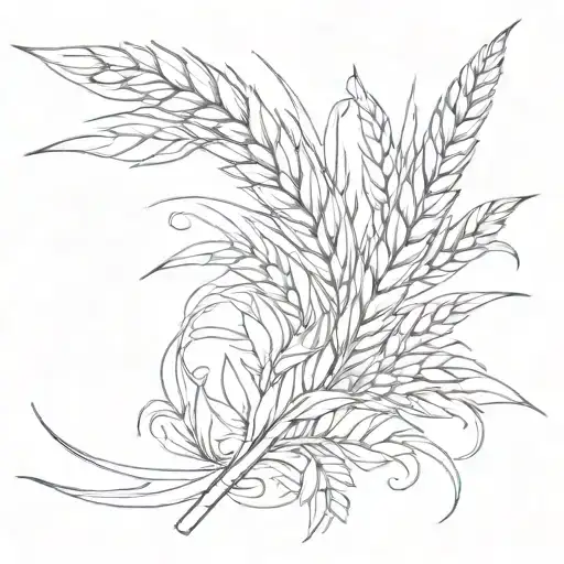 Infinity wheat-spike  tattoo design idea