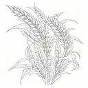 Infinity wheat-spike  tattoo design idea