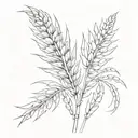 Infinity wheat-spike  tattoo design idea