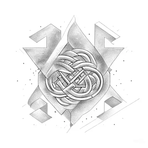 A whimsical representation of your kids' names intertwined with anagram puzzles tattoo design idea