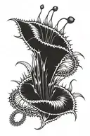 venus flytrap tattoo design idea