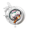 icecream scoop with spatula incased in a circle tattoo design idea
