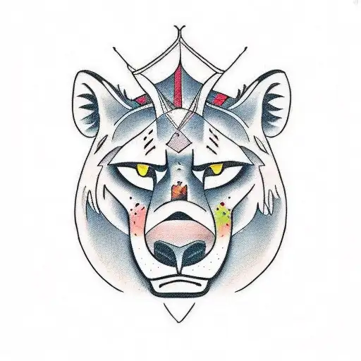 A traditional style tattoo of Scar and the hyenas from The Lion King tattoo design idea