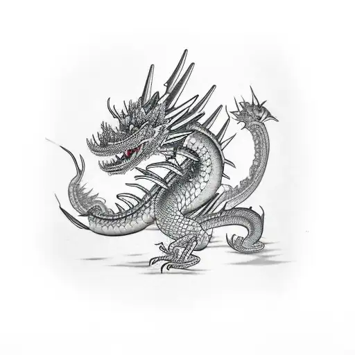 dragón chino tattoo design idea