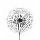 Dandelion tattoo design idea