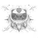 Sun and Moon tattoo design idea