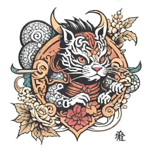 rana samurai tattoo design idea