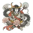 rana samurai tattoo design idea