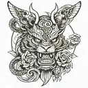 rana samurai tattoo design idea