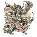 rana samurai tattoo design idea