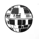 death star tattoo design idea