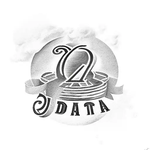 Anniversary date written in Roman numerals with Atlas as background  tattoo design idea