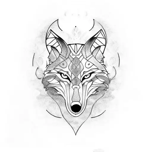 wolf serpent  tattoo design idea