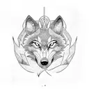wolf serpent  tattoo design idea