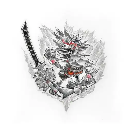 Keyblade from Kingdom Hearts tattoo design idea