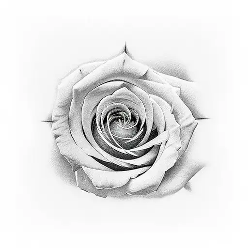 rose clock cross clouds gates tattoo design idea