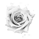 rose clock cross clouds gates tattoo design idea