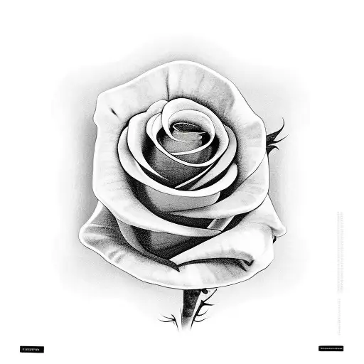 skeleton hand holding a rose  tattoo design idea