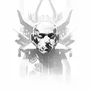 Cyberpunk 2077 Grim  tattoo design idea