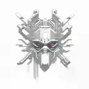 Cyberpunk 2077 Grim  tattoo design idea